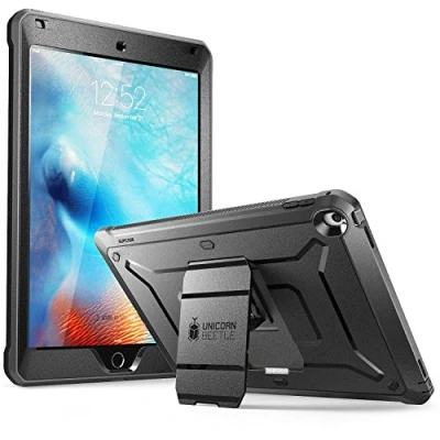 Bild av SUPCASE fodral till iPad 9.7 2018/2017 [Unicorn Beetle Pro Series] robust hölster och ställ med inbyggt skärmskydd skyddande för 5:e / 6:e generationen (svart)
