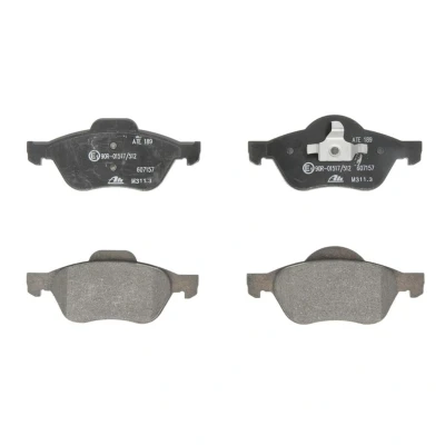 Bild av ATE 13.0460 7157.2 Jeu de plaquettes frein non préparé pour indicateur d&#039;usure, contact signal d&#039;usure exclu RENAULT: LAGUNA 2