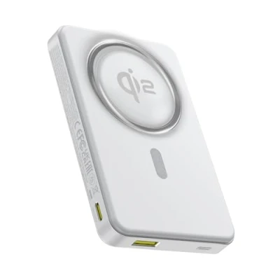 Bild av Baseus Qi2 Magsafe Power Bank 10000mAh, Magnetisk Trådlös, Externt Batteri PD 22,5W Snabbladdning, för iPhone 16/15/14/13, Mini PowerBank USB C, Liten men Stark, Vit