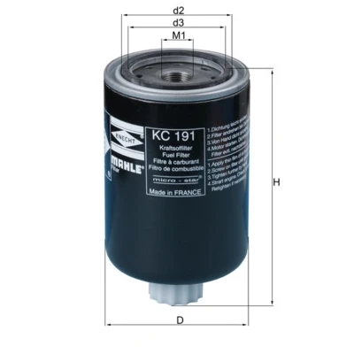 Bild av MAHLE ORIGINAL KC 191 Filtre à Carburant vissé