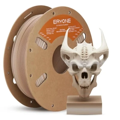 Bild av ERYONE Matta PLA 3D skrivare, filament 1,75 mm, matt lutning regnbåge PLA, mått +/ 0,03 1 kg spole, matta, flerfärgad färggradient fossil