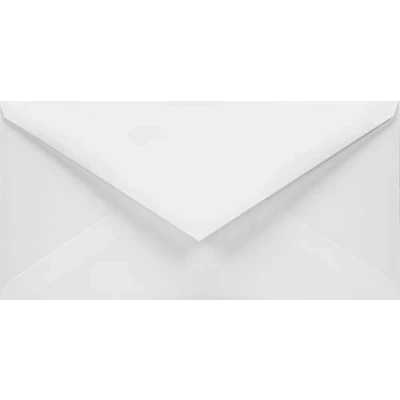 Bild av Netuno 50 kuvert vita långa flikar skarpt vått lim utan fönster 110 x 220 mm 120 g Aster Smooth White Cream DL för inbjudningar
