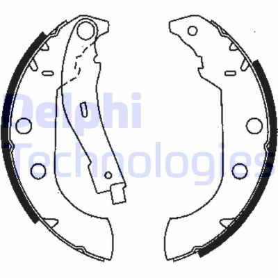 Bild av DELPHI LS1833 Mâchoires De Frein 228 42 PEUGEOT: 306 3/5 portes, Berline, Cabriolet, CITROËN: Xsara 5 ZX portes