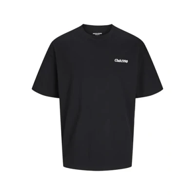 Bild av JACK &amp; JONES pojkar Jjebradley grafisk t shirt S O hals Jnr shirt, svart, 140