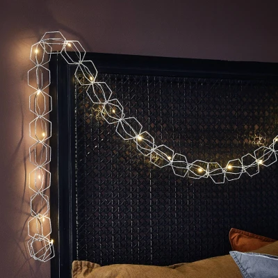 Bild av Markslöjd LED ljusslinga Serve, 20 lampor, silver