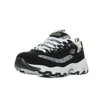 Bild av Skechers DLites Interlude Sneaker för kvinnor, Svart/Multi, 41 EU