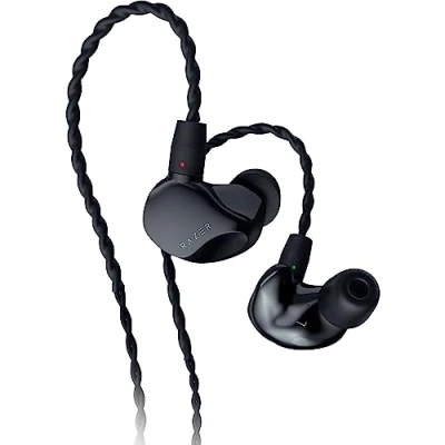 Bild av Razer Moray ergonomisk in ear monitor för streaming hela dagen (akustisk hybriddesign med dubbla drivelement, lågprofilform, överlägsen passiv ljudisolering) Svart
