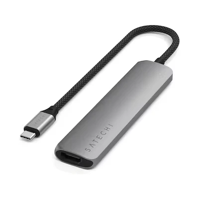 Bild av Satechi 6 in 1 USB C Slim Multiport Adapter Space Grey