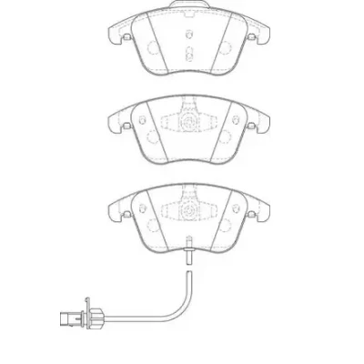 Bild av JURID 573258J Jeu de plaquettes frein contact signal d&#039;usure inclus AUDI: A5 B8 Coupe, A4 Avant, Berline