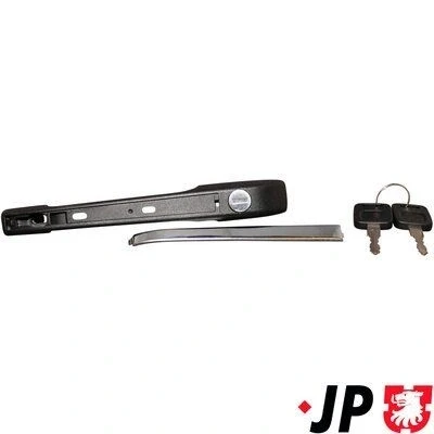 Bild av JP GROUP 1187101680 Poignée de Porte avant droite avec cylindre fermeture, clé noir AUDI: 100 C3 Berline