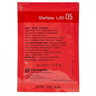 Bild av Fermentis Safale US 05 0. 115 kg toppfermenterad bryggares jäst torr
