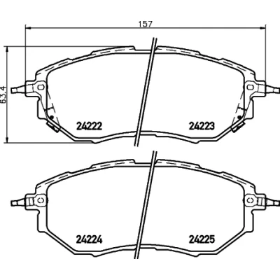 Bild av HELLA 8DB 355 012 031 Jeu de plaquettes frein avec indicateur d&#039;usure accessoires SUBARU: Impreza III 5 portes, Forester II, IV