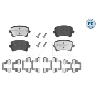 Bild av MEYLE 025 244 8317/PD Jeu de plaquettes frein PD Quality Essieu arrière non préparé pour indicateur d&#039;usure avec tôle anti bruit