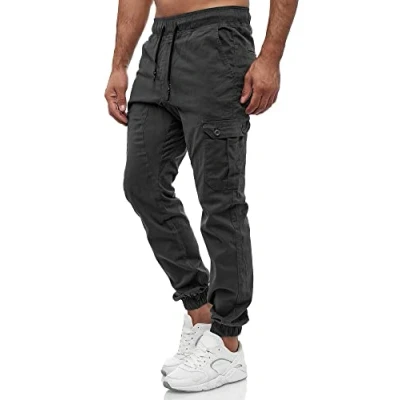 Bild av Tazzio cargobyxor herr, cargobyxor, joggingbyxor, chinos, normal passform, jeans 16610, antracit, 3XL