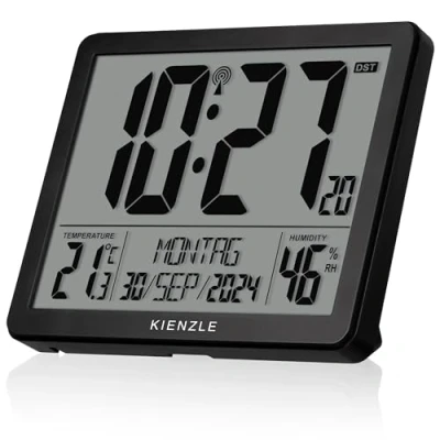 Bild av Kienzle Digital XXL radioväckarklocka med stor display, temperatur och fuktighetsindikator, två larmtider, automatisk belysning