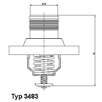 Bild av WAHLER 3483.89D Thermostat d&#039;eau 89 avec joint d&#039;étanchéite PEUGEOT: 206 3/5 portes, 307 407 Berline, CITROËN: C4 I portes