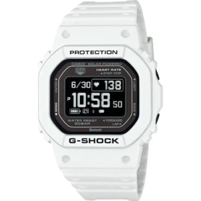 Bild av Casio Herr digital kvartsklocka med plastrem DW H5600 7ER, Vitt