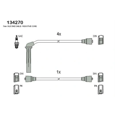 Bild av HITACHI 134270 Jeu De Fils d&#039;Allumage FORD: Galaxy Mk1 MPV