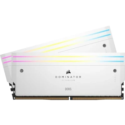 Bild av Corsair Dominator Titanium DDR5 6000 96GB CL30 Dual Channel (2 pcs) AMD EXPO Vit med RGB