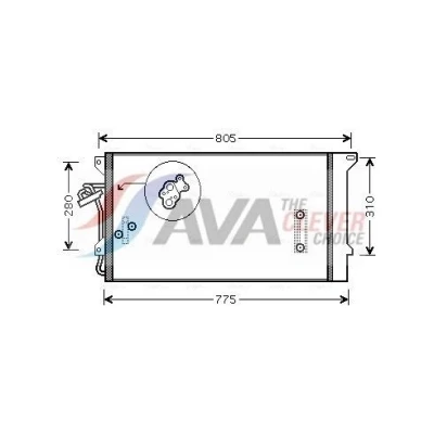 Bild av PRASCO VNA5244D Condenseur De Clim avec déshydrateur 15,3 13,7 Aluminium 688 R 134a VOLKSWAGEN: Touareg I, AUDI: Q7, PORSCHE: Cayenne
