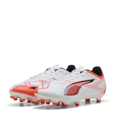 Bild av Puma Ultra 5 PLAY Fotbollsskor fasta dobbar, Storlek: 39, White/black/glowing red Konstmaterial