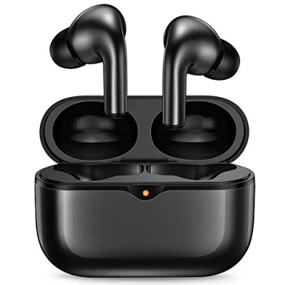 Bild av VOGHERB Bluetooth 5.1 hörlurar, trådlösa i örat med 10 mm ljuddrivrutin, intensiv bas, AI brusreducering, HiFi Stereo, 46 timmars speltid, laddning USB C, IPX7 svart, OW30