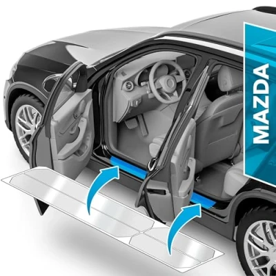 Bild av uProtect Bildörrsskydd för Mazda CX 60 I 2022 2024 färgskyddsfilm bil, sparkplattor, panelskydd, transparent