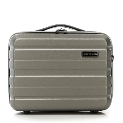 Bild av WITTCHEN COMODO Line Cosmetic Bagage Toiletry Bag Vanity Case Damernas Resa Rigid Bärbar ABS Avtagbar axelrem Storlek XS Guld