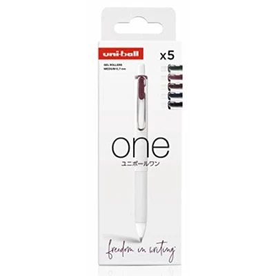 Bild av Uni ball Rollerball bläck gel One 0,7 mm fodral 5 färger ORGANIC