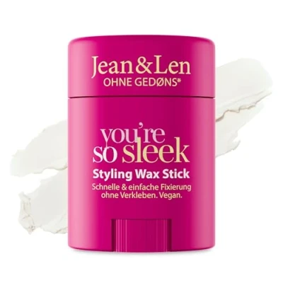 Bild av Jean &amp; Len Styling Wax Stick you&#039;re så sleek, för Sleek Looks babyhår, jämnar ut flygande hår och ger starkt grepp utan limning, hårstyling silikoner parabener, vegansk, 25 g