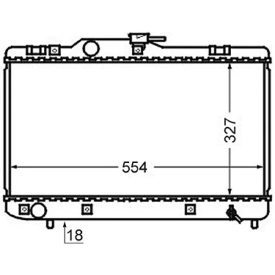 Bild av MAHLE ORIGINAL CR 768 000S radiateur du moteur pour véhicules avec/sans climat. 554 327 18 Grille de soudée TOYOTA: Starlet IV 3/5 portes