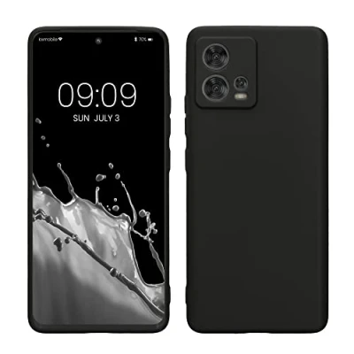Bild av kwmobile fodral kompatibelt med Motorola Edge 30 Fusion skyddande smalt TPU telefonskydd mjuk matt finish svart
