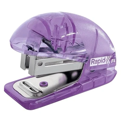 Bild av Esselte Rapid Mini häftapparat, Toppladdad, Klarar 10 Ark, Inbyggd Häftklammerborttagare, Använd Hemma, På Kontoret, I Skolan, Häftklamrar Ingår, Colour&#039;Breeze serien, Lavendel, 5001532