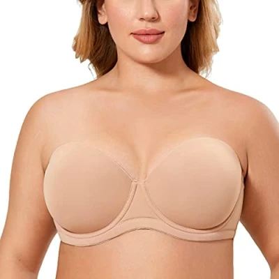 Bild av DELIMIRA Dambygelstöd Contour Plus Size Multiway Strapless Bh Naturlig 80E