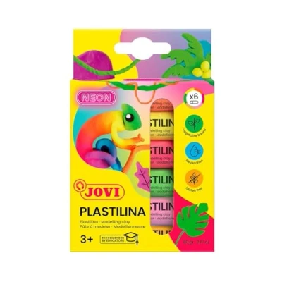 Bild av Jovi Playdough set, 6 pinnar á 15 gram, neonfärgad, glutenfri (90/6F)