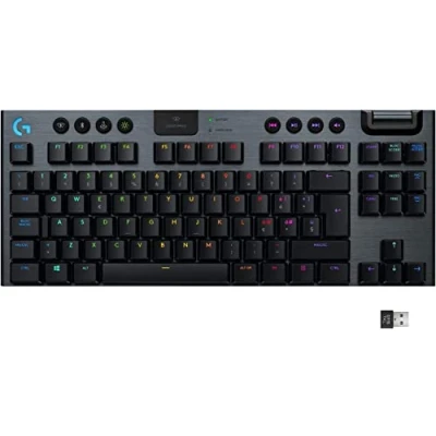 Bild av Logitech G 915 Lightspeed TKL Tenkeyless tangentbord, trådlöst, mekanisk spelprofil, GL Tactile Switchar, LIGHTSYNC RGB, 40 timmars batteritid, italienskt QWERTY svart