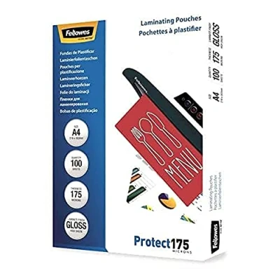 Bild av Fellowes Protect A4 175 mikron glansiga lamineringsväskor (paket med 100)