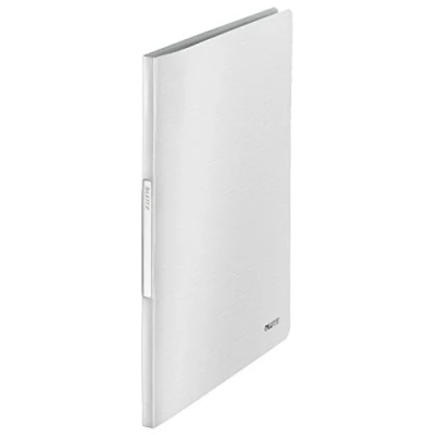 Bild av Leitz 39580099 A4 displaybok, 20 fickor, 40 arkkapacitet, genomskinliga arktisk vit, stilintervall, 39580004
