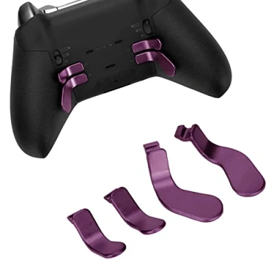 Bild av För One Elite Controller Series 2 Model 1797 Metallersättningsdelar, Inklusive 4st Trigger Paddlar Material Av Rostfritt Stål(Lila)