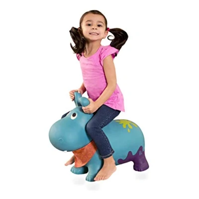 Bild av B. toys Bouncy Hippo Hoppboll i Djurform Luftpump ingår Sitt och studsa 18 månader +