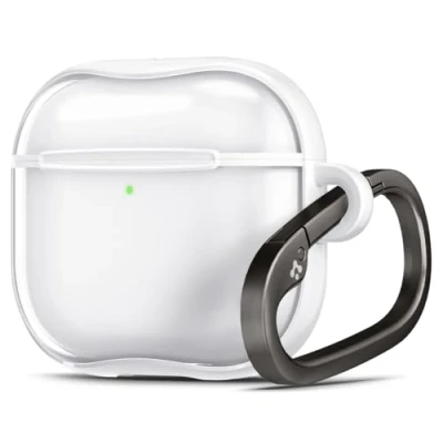 Bild av Spigen för AirPods 4 fodral, karbinhake ingår, 4:e generationen fodral (2024) (Ultra Hybrid Jet svart)