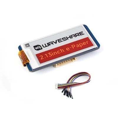 Bild av 2,13 tum e pappersdisplay HAT (G) 250 x 122 upplösning 3,3 V/5 V fyrfärgad bläck display pappersskärmmodul för Raspberry Pi 4B/3B+/3B/2B/Zero/Zero W/Zero WH, Jetson Nano, Arduino