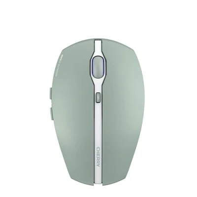 Bild av CHERRY GENTIX BT, trådlös Bluetooth mus, funktion för flera enheter upp till 3 slutenheter, växlingsbar upplösning (1000/2000 dpi), 7 knappar och rullhjul, batteridriven, agave green