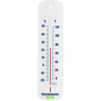 Bild av Thermometer World exakt rumstermometer inomhus och utomhus för att mäta rumstemperatur i hemmakontorets trädgård eller växthus lätt hänga läsa väggtermometer (blå)