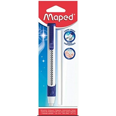 Bild av Maped effektiv, ergonomisk trekantigt radergummi penna TECHNIC ULTRA GOM PEN x1 + x 1 extra reservradergummi