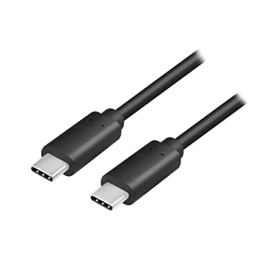 Bild av LogiLink CU0128 anslutningskabel, USB 3.2 Typ C (Gen2) för laddning (HighSpeed Charging) &amp; synkronisering, svart 0,5 m