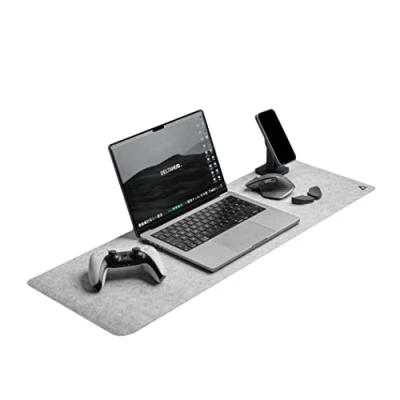Bild av DELTAHUB Minimalistisk filt skrivbordsskydd, anti fransning, glid, lätt att rengöra, glida, långvarig, snygg design, bekväm, beständig, skrivbordsmatta, PC, Mac, bärbar dator medium