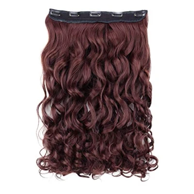 Bild av CAISHA 40cm Clip In Extensions Hårförlängning Hårstycke Rak Voluminös Vågig Brun C68 1