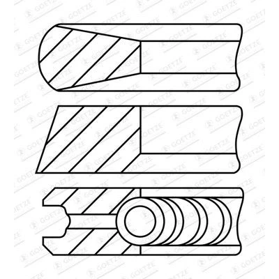 Bild av GOETZE ENGINE 08 443400 00 Jeu De Segments Pistons 83 MERCEDES BENZ: Viano, Sprinter 3 T Van, Classe C Berline