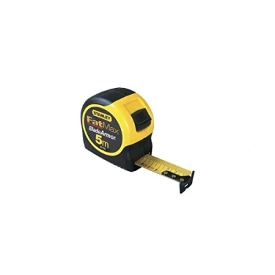Bild av Stanley Fmht81556 5 meter Fatmax Range Tape Tillverkad i Frankrike Tjock tejp Blade Armor beläggning Resistent Mylar Abs Bi materialfodral robust